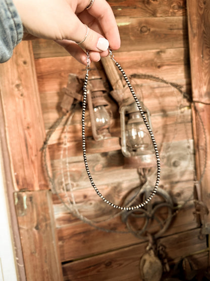 Faux Navajo Pearl Single Strand Necklace - 4mm