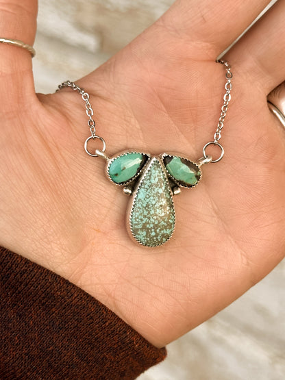 Number 8 & Carico Turquoise & Sterling Silver Necklace