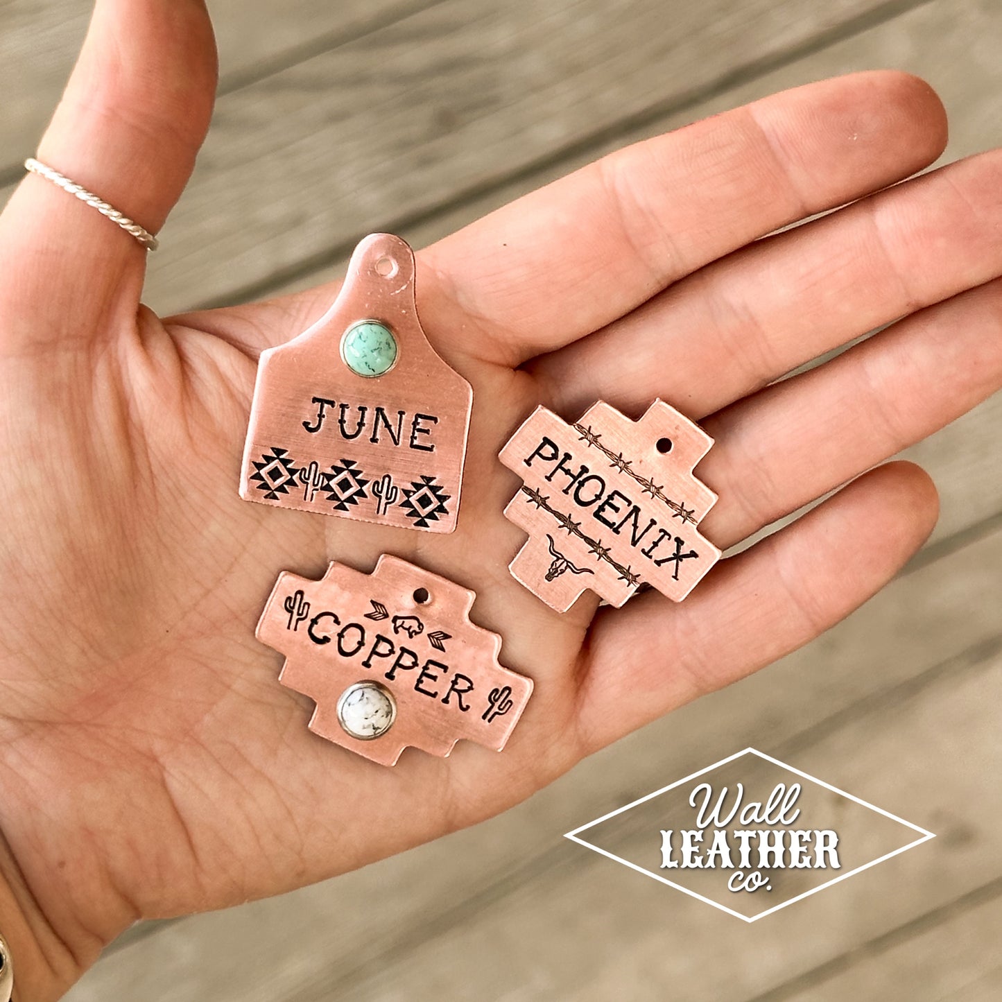 Copper Long Southwestern Custom Pet ID Tag