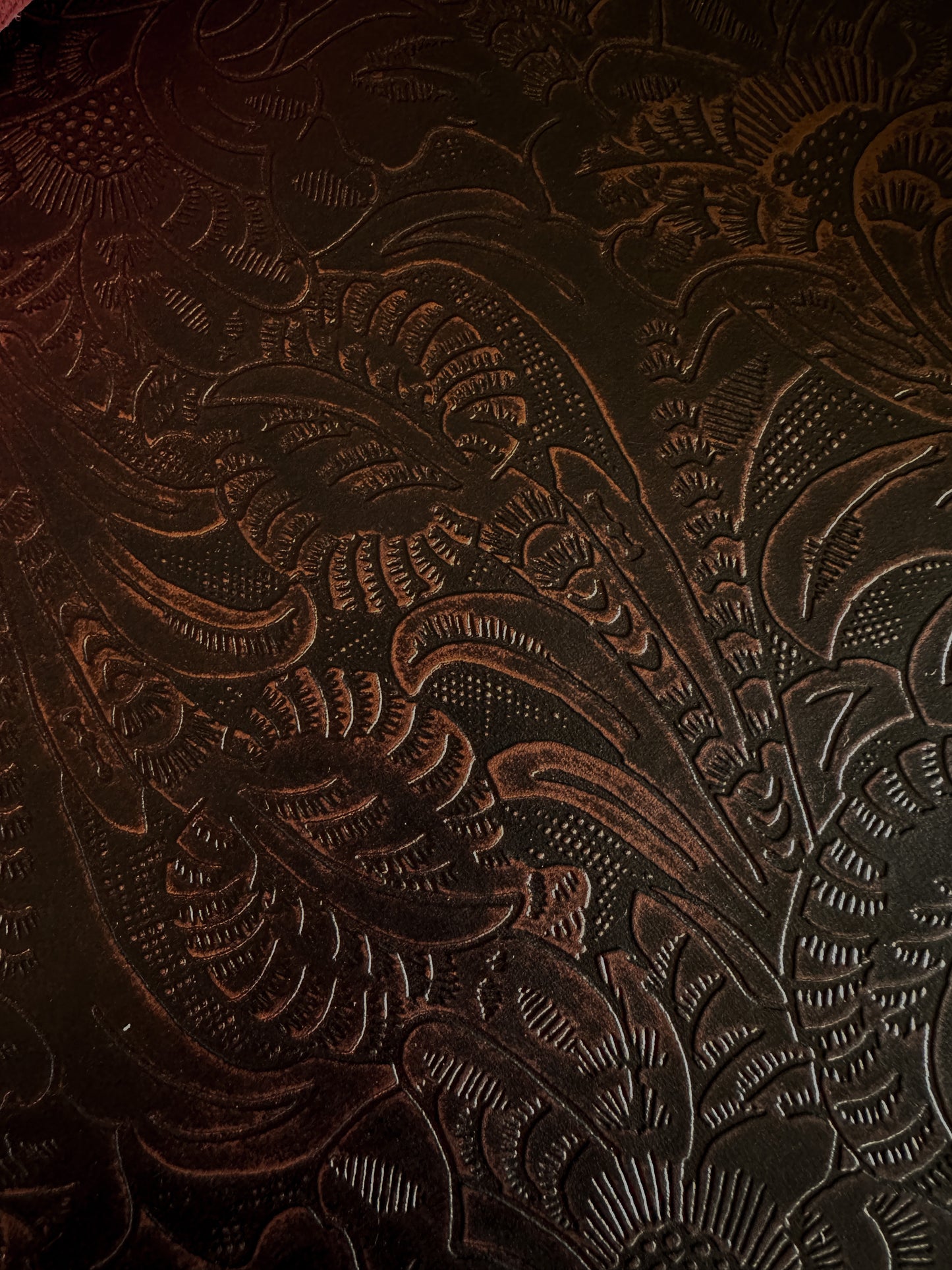 Embossed Leather Hair Clip