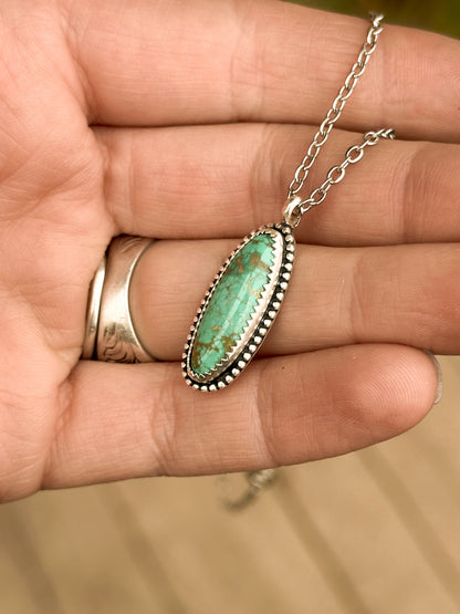 Carico Lake Turquoise & Sterling Silver Pendant Necklace