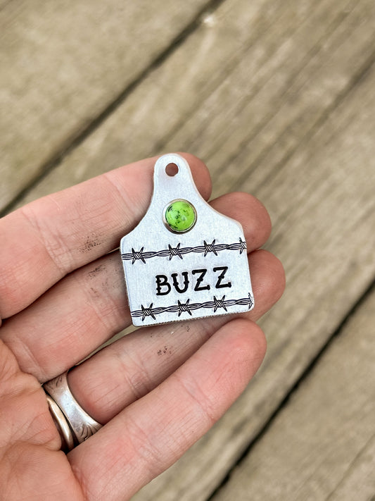 Barbed Wire Cattle Tag Custom Pet ID Tag