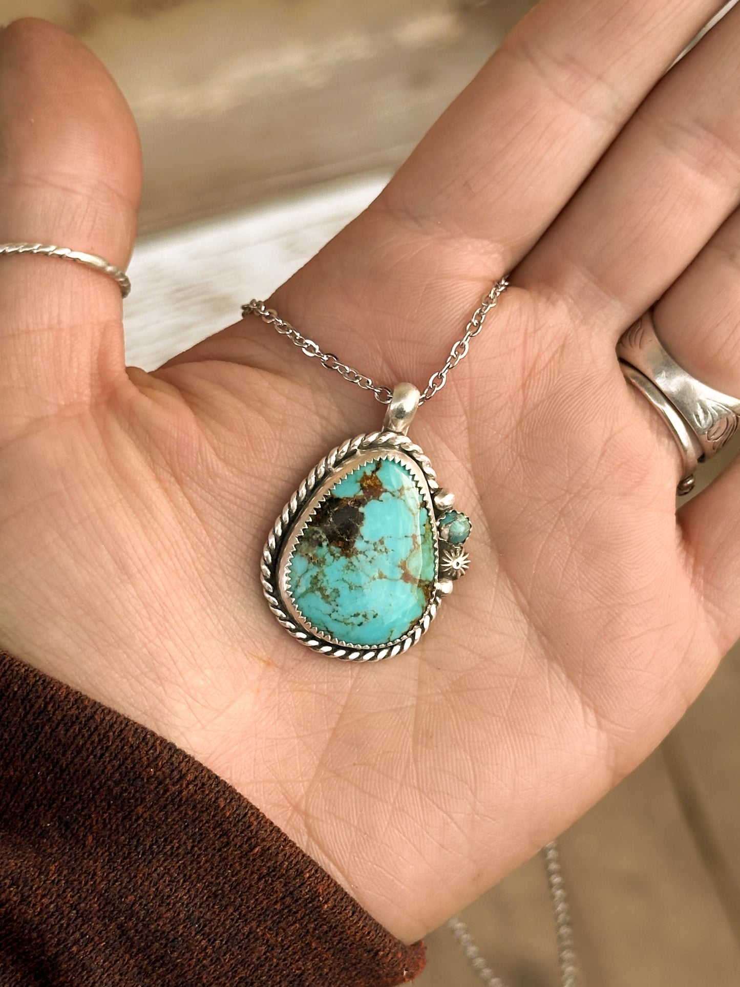 Baja Turquoise & Sterling Silver Necklace