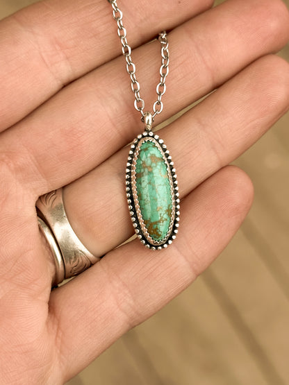 Carico Lake Turquoise & Sterling Silver Pendant Necklace