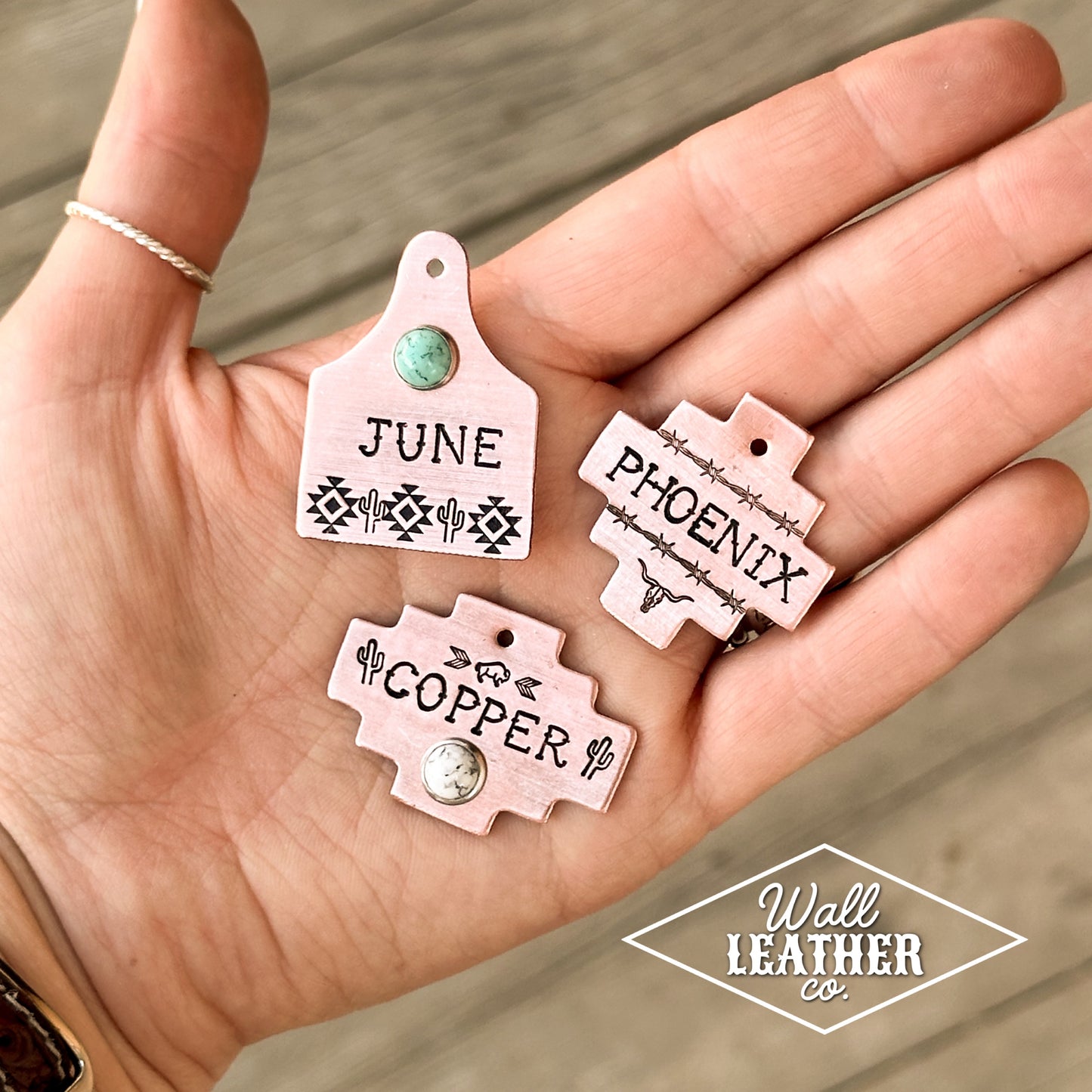 Copper Long Southwestern Custom Pet ID Tag