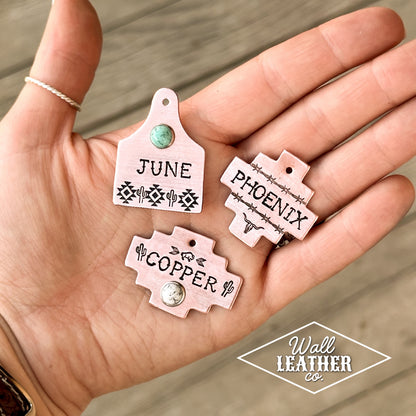 Copper Long Southwestern Custom Pet ID Tag