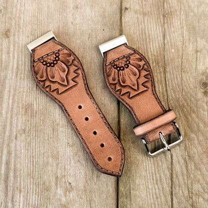 Aztec Flower Leather Smart Watch Band
