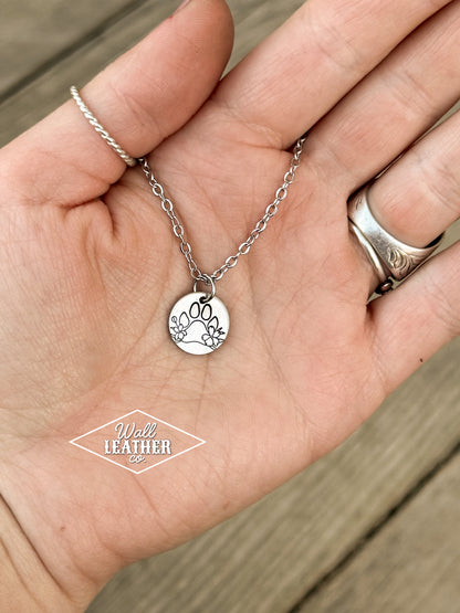 Dainty Round Tag Necklace