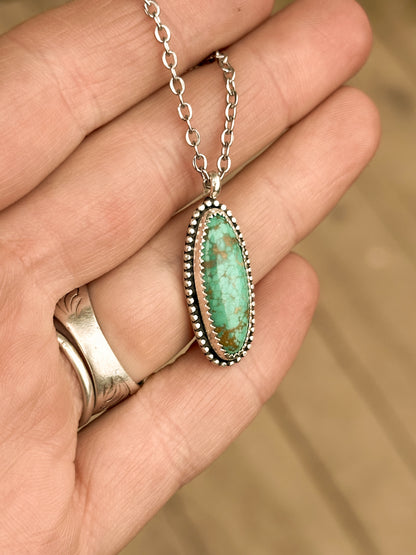 Carico Lake Turquoise & Sterling Silver Pendant Necklace