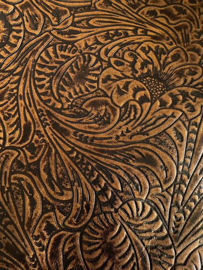 Embossed Leather Hair Clip