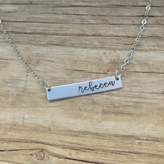 Customized Name Bar Necklace