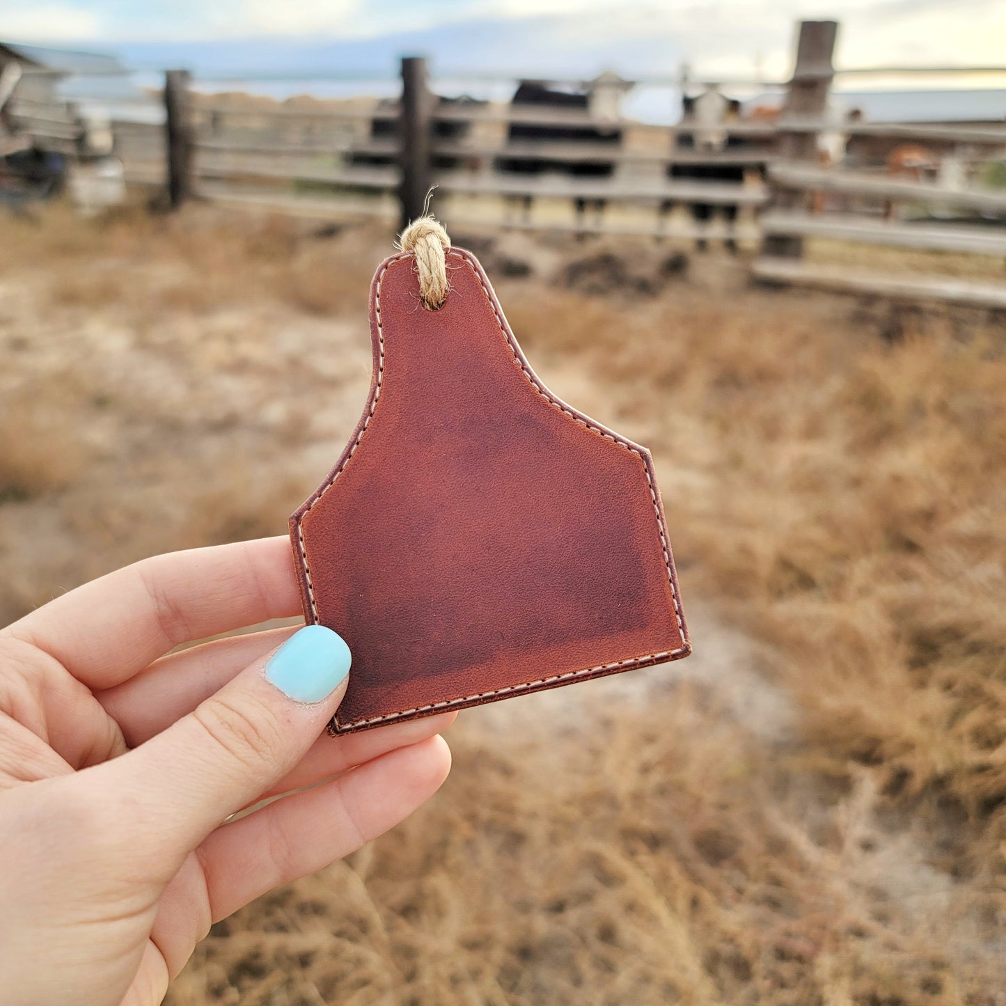 Leather Cattle Tag Air Freshener