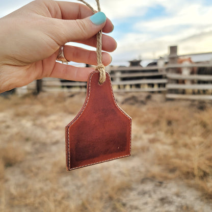 Leather Cattle Tag Air Freshener