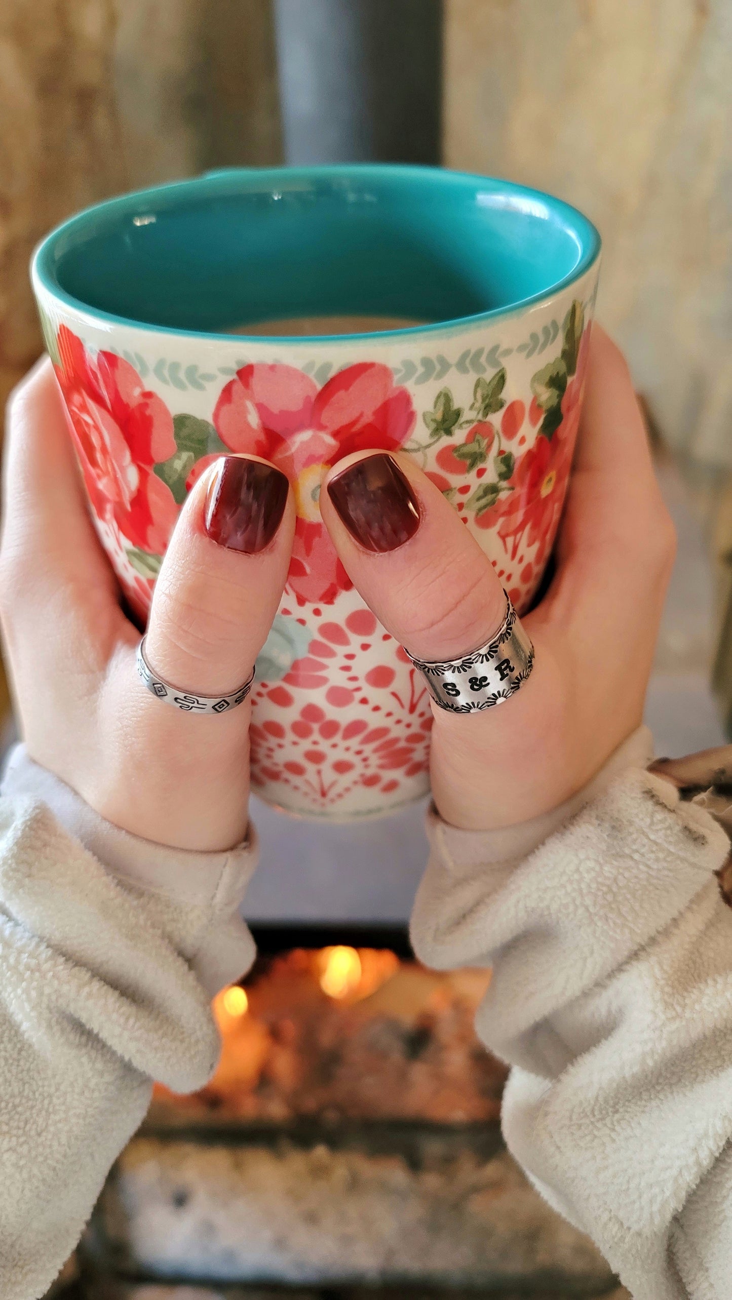 Personalized Initials Western Ring