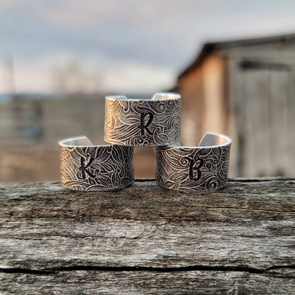 Paisley Initial Ring