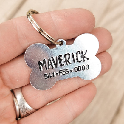 Simple Bone Custom Pet ID Tag
