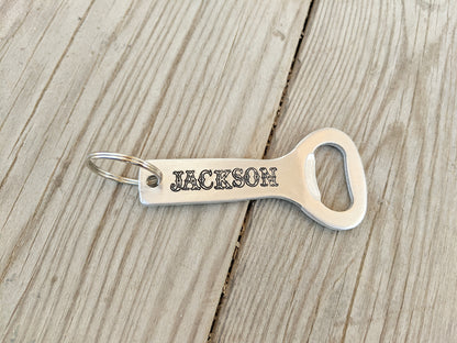 Personalized Name Bottle Opener Keychain