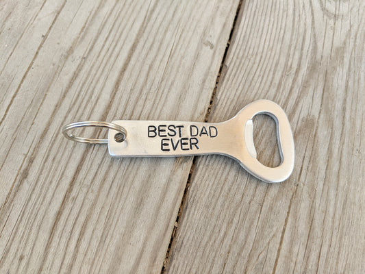 Custom Father's Day Bottle Opener Keychain