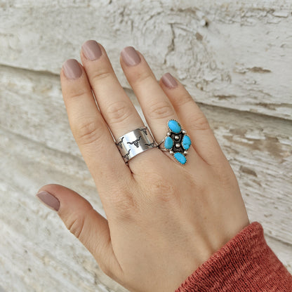 Longhorn Skull Ring