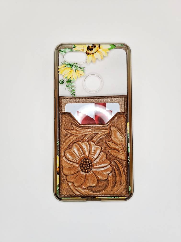Floral Leather Phone Wallet