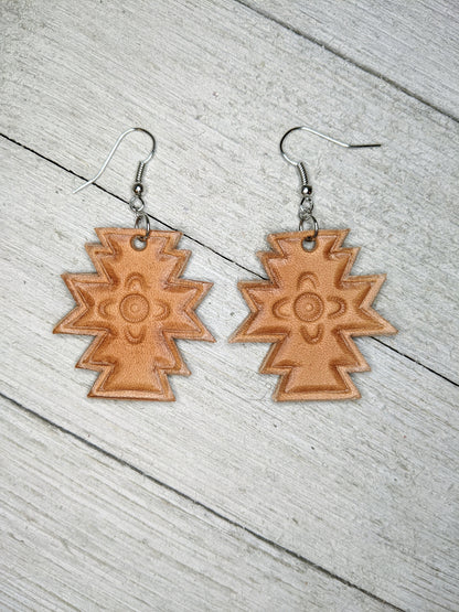 Aztec Leather Earrings