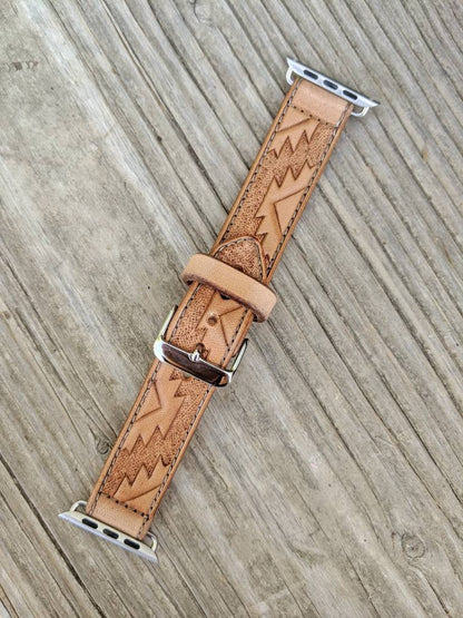 Aztec Leather Smart Watch Band
