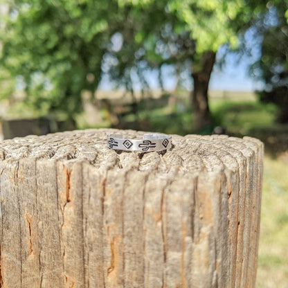Cactus Diamond Print Ring