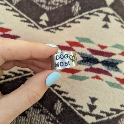 Dog Mom Wide Ring