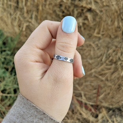 Cactus Diamond Print Ring