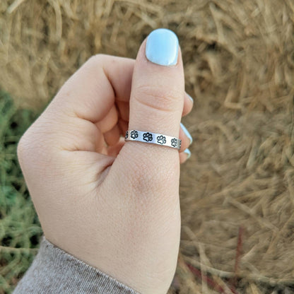 Paw Print Stacker Ring